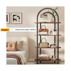 Bibliothèque arquée à 4 niveaux YOSHOOT