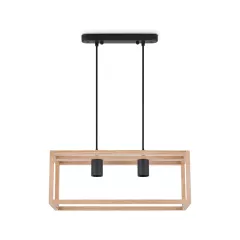 Suspension luminaire bois